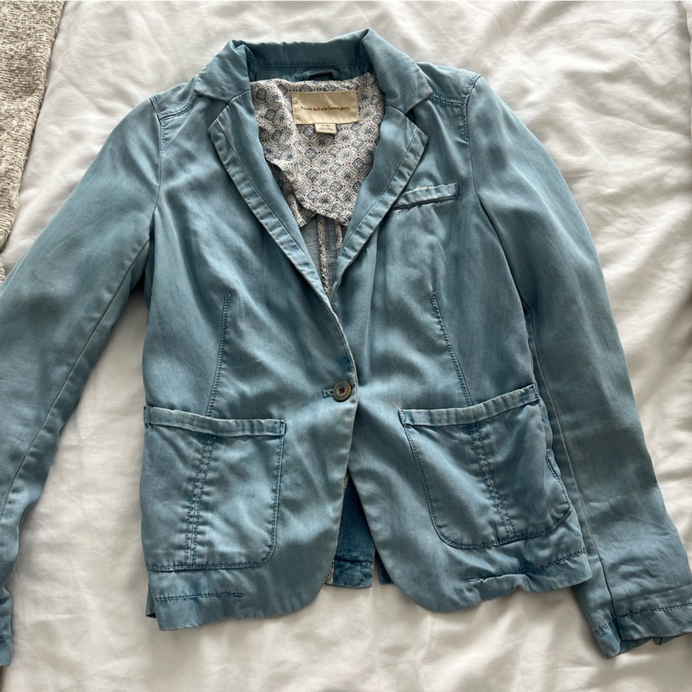 Anthropology blue blazer